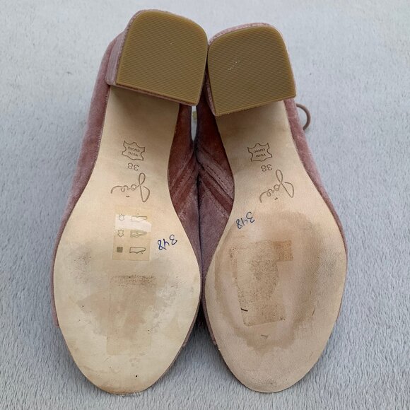 Joie Lakia Velour Peep Toe Heel Booties Sz EU38 NWOT - Picture 12 of 15